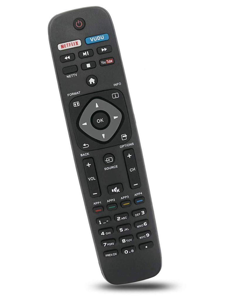 BOMAZ Universal Replacement Remote Control for Philips 40PFL4908/F7 43PFL5603/F7 50PFL5603/F7 55PFL5603/F7 65PFL5603/F7 65PFL5703/F7 65PFL5903/F7 75PFL5603/F7 Smart TV - Image 1